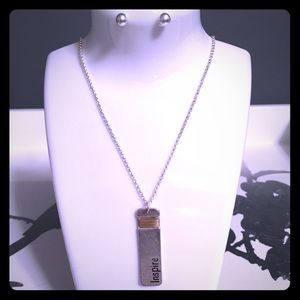 Accessorize Me necklace with earrings.